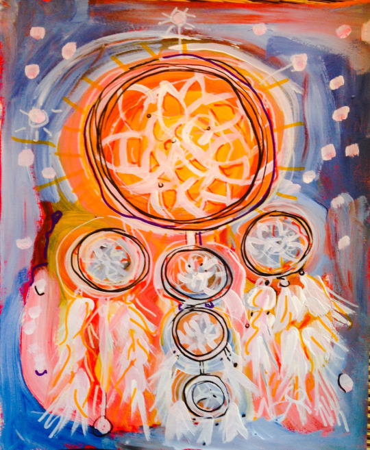 #dreamcatcher #painting // ::©Lynette Wich of fotoartfarmx Acrylic on paper ::mX:: mxooley